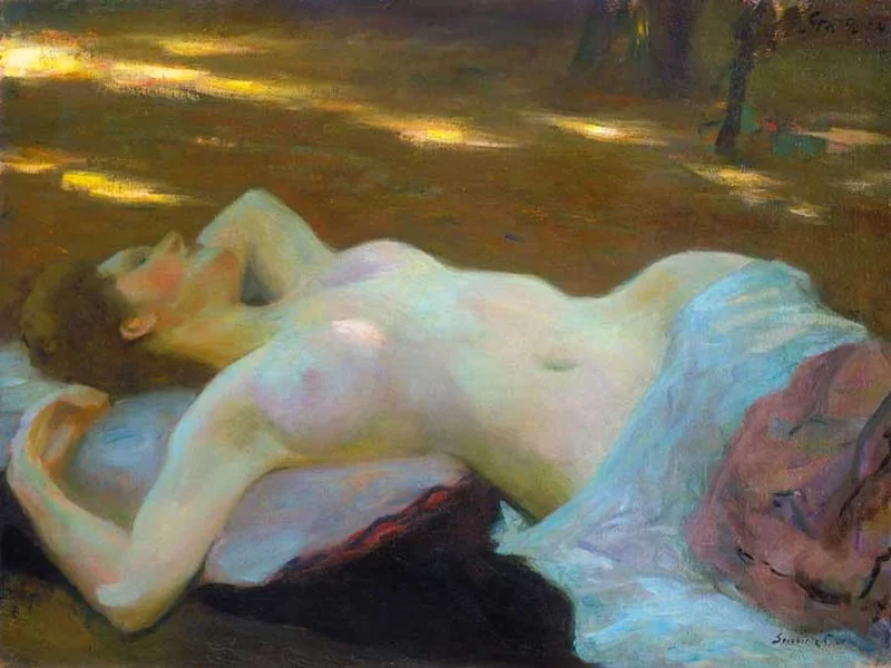 1856-Frigyes Strobentz - Nudo femminile 1904